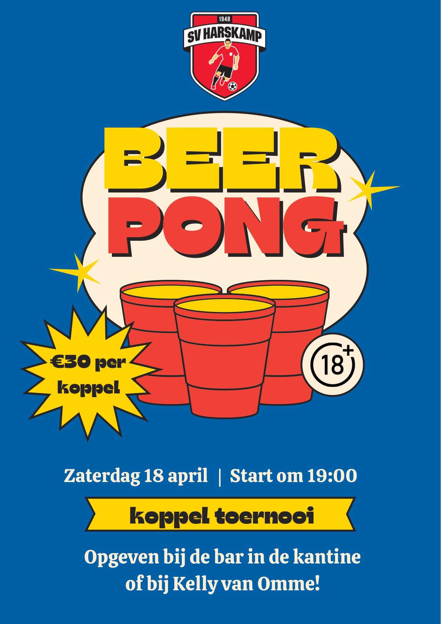 Beerpong toernooi: 18 april
